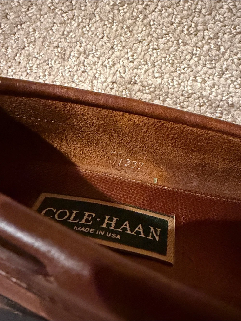 Cole Haan Men’s Chestnut Brown Leather Tassel Kiltie Loafers